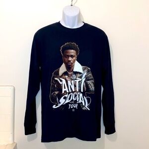 *RARE* Unisex Roddy Ricch 2019 “The Antisocial Tour” Long Sleeved Graphic Tee